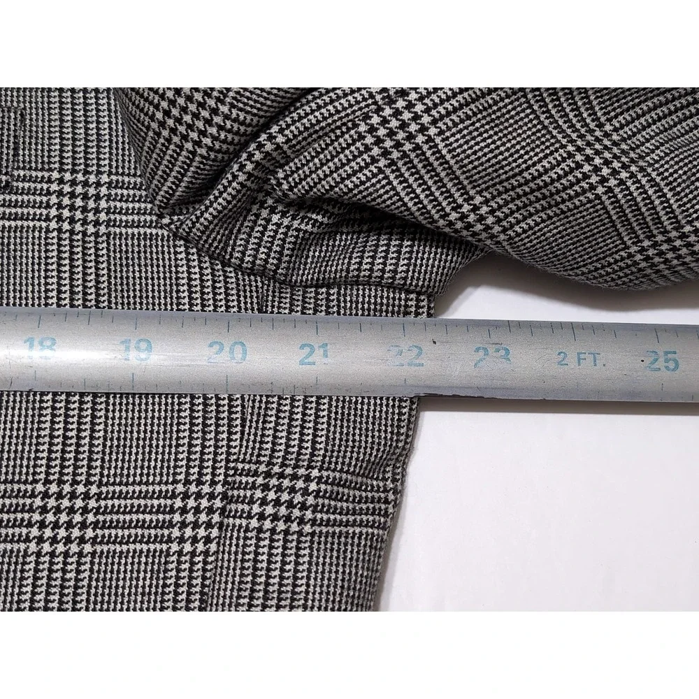 LORO PIANA SFI Jacobsons 100% Cashmere Blazer Sport Coat 44 Long Black Plaid